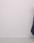 Video of model wearing Gisele TENCEL™ Modal Long PJ Set in Navy/Ivory