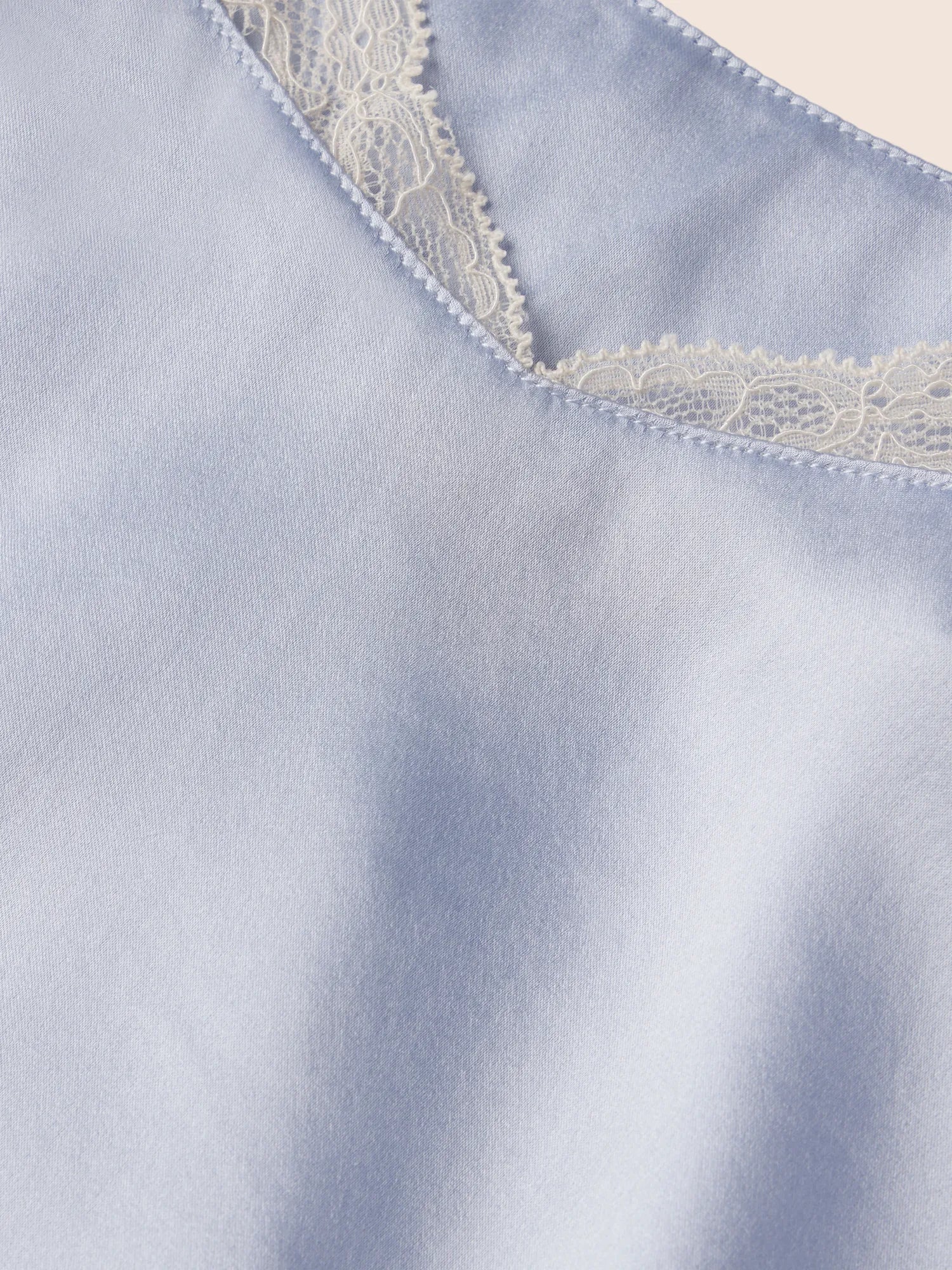 Image of Washable Silk Cami and Short PJ Set in Powder Blue/Champagne
