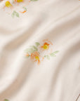 Image of Floral Bloom Peach Dust/Ivory Inez silk fabrication