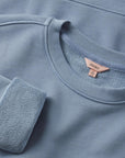 Fabric Detail of FRENCH TERRY SWEATSHIRT - Faded Denim