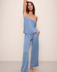Model wears Gisele TENCEL™ Modal Cami & Pant PJ Set in wedgewood blue.