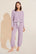 Model wears Gisele TENCEL™ Modal Slouchy PJ Set in lavender/ivory.
