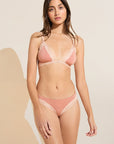 Model wears Flora TENCEL™ Modal Thong in Pink Rouge/Rose.