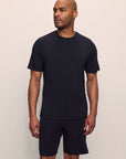 Model is wearing Henry TENCEL™ Modal Short PJ Set in Black