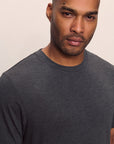 Model is wearing Henry TENCEL™ Modal Short PJ Set in charcoal heather