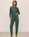 Model wears Softest Sweats Jogger in Spruce.