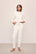 Model in Women's Recycled Boucle Hoodie and Jogger in Ivory
