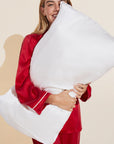 Inez Washable Silk Pillow Case in Ivory.